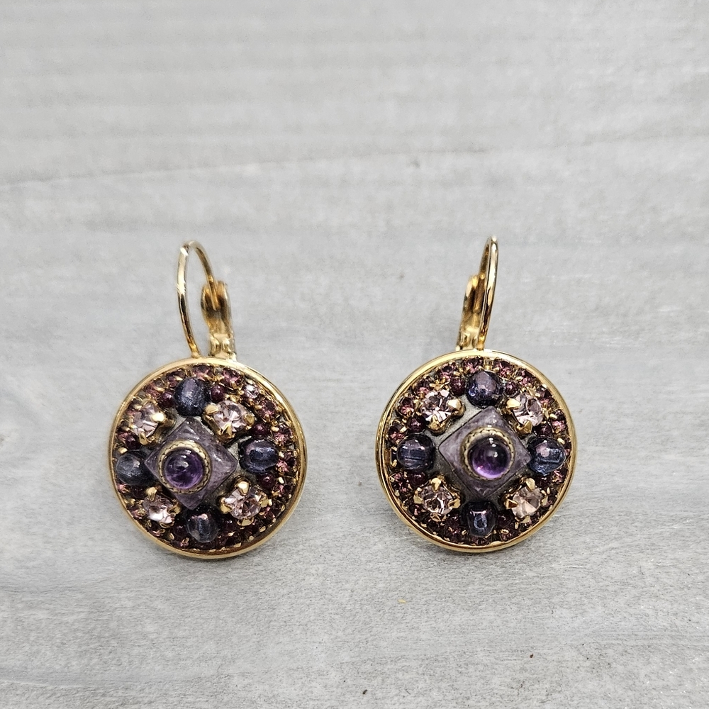 Michal Golan 24k Gold Plate Over Brass Earrings